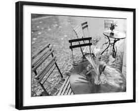 Outdoor Cafe Table, Lucerne, Switzerland-Walter Bibikow-Framed Photographic Print