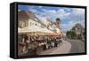 Outdoor Cafes in Hlavne Nam (Main Square), Kosice, Kosice Region, Slovakia, Europe-Ian Trower-Framed Stretched Canvas