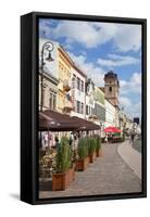 Outdoor Cafes in Hlavne Nam (Main Square), Kosice, Kosice Region, Slovakia, Europe-Ian Trower-Framed Stretched Canvas