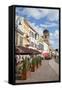 Outdoor Cafes in Hlavne Nam (Main Square), Kosice, Kosice Region, Slovakia, Europe-Ian Trower-Framed Stretched Canvas