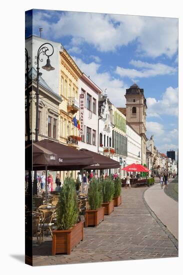 Outdoor Cafes in Hlavne Nam (Main Square), Kosice, Kosice Region, Slovakia, Europe-Ian Trower-Stretched Canvas
