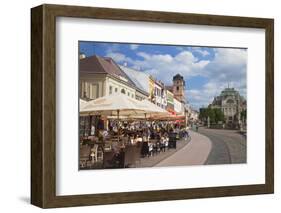 Outdoor Cafes in Hlavne Nam (Main Square), Kosice, Kosice Region, Slovakia, Europe-Ian Trower-Framed Photographic Print