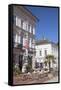 Outdoor Cafes in Klauzal Square, Szeged, Southern Plain, Hungary, Europe-Ian Trower-Framed Stretched Canvas