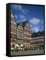 Outdoor Cafes in the Romer Area, Frankfurt Am Main, Germany, Europe-Tovy Adina-Framed Stretched Canvas