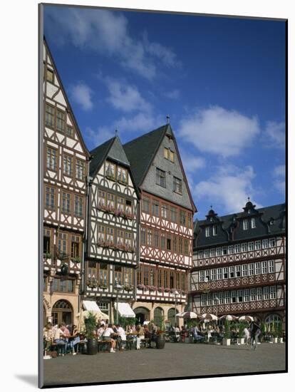 Outdoor Cafes in the Romer Area, Frankfurt Am Main, Germany, Europe-Tovy Adina-Mounted Photographic Print