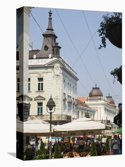 Outdoor Cafes on Kneza Mihailova Pedestrian Boulevard, Belgrade, Serbia-Christian Kober-Stretched Canvas