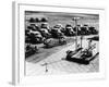 Outdoor Church Service with Cars Parked Behind, USA, 1950s-null-Framed Photographic Print