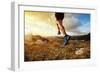 Outdoor Cross-Country Running in Early Sunrise Concept for Exercising, Fitness and Healthy Lifestyl-Flynt-Framed Photographic Print