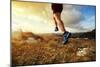 Outdoor Cross-Country Running in Early Sunrise Concept for Exercising, Fitness and Healthy Lifestyl-Flynt-Mounted Photographic Print