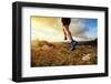 Outdoor Cross-Country Running in Early Sunrise Concept for Exercising, Fitness and Healthy Lifestyl-Flynt-Framed Photographic Print