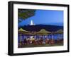 Outdoor Dining Below the Lavra and Dnieper River, Kiev, Ukraine, Europe-Christian Kober-Framed Photographic Print