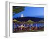 Outdoor Dining Below the Lavra and Dnieper River, Kiev, Ukraine, Europe-Christian Kober-Framed Photographic Print