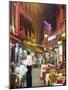 Outdoor Dining in Narrow Street of Restaurants, Brussels, Belgium, Europe-Christian Kober-Mounted Photographic Print