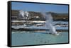 Outdoor Geothermal Swimming Pool and Power Plant at the Blue Lagoon, Iceland, Polar Regions-Peter Barritt-Framed Stretched Canvas