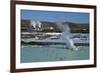 Outdoor Geothermal Swimming Pool and Power Plant at the Blue Lagoon, Iceland, Polar Regions-Peter Barritt-Framed Photographic Print