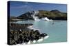 Outdoor Geothermal Swimming Pool and Power Plant at the Blue Lagoon, Iceland, Polar Regions-Peter Barritt-Stretched Canvas
