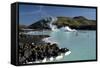 Outdoor Geothermal Swimming Pool and Power Plant at the Blue Lagoon, Iceland, Polar Regions-Peter Barritt-Framed Stretched Canvas