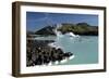 Outdoor Geothermal Swimming Pool and Power Plant at the Blue Lagoon, Iceland, Polar Regions-Peter Barritt-Framed Photographic Print