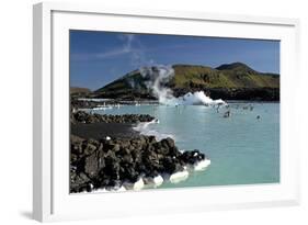 Outdoor Geothermal Swimming Pool and Power Plant at the Blue Lagoon, Iceland, Polar Regions-Peter Barritt-Framed Photographic Print