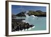 Outdoor Geothermal Swimming Pool and Power Plant at the Blue Lagoon, Iceland, Polar Regions-Peter Barritt-Framed Photographic Print