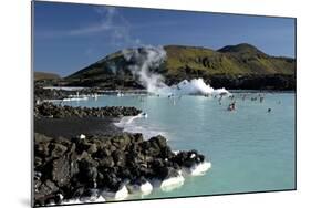 Outdoor Geothermal Swimming Pool and Power Plant at the Blue Lagoon, Iceland, Polar Regions-Peter Barritt-Mounted Photographic Print