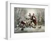 Outdoor Ice Skating in the 19th Century. from Illustrierte Sittengeschichte Vom Mittelalter Bis Zur-null-Framed Giclee Print