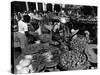 Outdoor Market in Port-Au-Prince, Haiti, 1986-null-Stretched Canvas