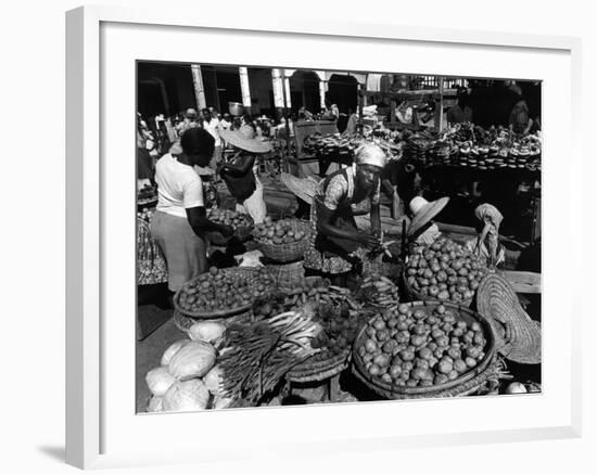 Outdoor Market in Port-Au-Prince, Haiti, 1986-null-Framed Photographic Print