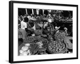 Outdoor Market in Port-Au-Prince, Haiti, 1986-null-Framed Photographic Print