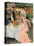 Outdoor Restaurant 1909-null-Stretched Canvas