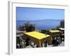 Outdoor Restaurant, Monemvasia, Greece-Connie Ricca-Framed Photographic Print