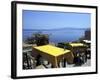 Outdoor Restaurant, Monemvasia, Greece-Connie Ricca-Framed Photographic Print
