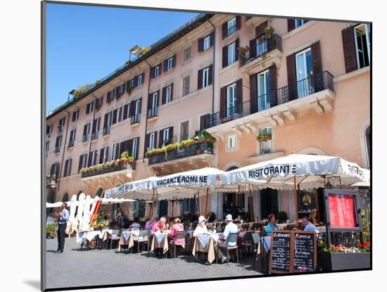 Outdoor Restaurant, Piazza Navona, Rome, Lazio, Italy, Europe-Adina Tovy-Mounted Photographic Print