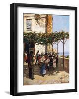 Outdoor Restaurant-Vincenzo Migliaro-Framed Giclee Print