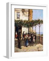 Outdoor Restaurant-Vincenzo Migliaro-Framed Giclee Print