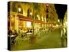 Outdoor Restaurants at Night in Downtown Area of Central District, Beirut, Lebanon, Middle East-Gavin Hellier-Stretched Canvas