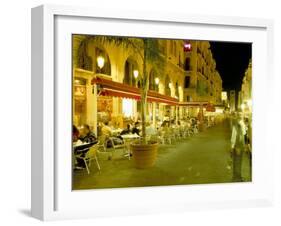 Outdoor Restaurants at Night in Downtown Area of Central District, Beirut, Lebanon, Middle East-Gavin Hellier-Framed Photographic Print