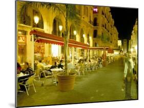 Outdoor Restaurants at Night in Downtown Area of Central District, Beirut, Lebanon, Middle East-Gavin Hellier-Mounted Photographic Print