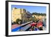 Outdoor Restaurants Set Up in Cours Saleya-Amanda Hall-Framed Photographic Print