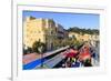 Outdoor Restaurants Set Up in Cours Saleya-Amanda Hall-Framed Photographic Print