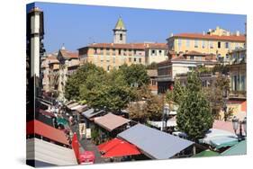 Outdoor Restaurants Set Up in Cours Saleya-Amanda Hall-Stretched Canvas