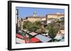 Outdoor Restaurants Set Up in Cours Saleya-Amanda Hall-Framed Photographic Print