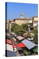 Outdoor Restaurants Set Up in Cours Saleya-Amanda Hall-Stretched Canvas