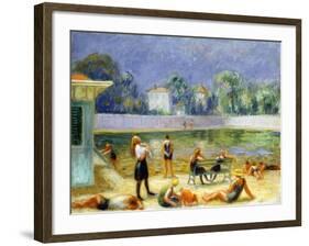 Outdoor Swimming Pool-William James Glackens-Framed Giclee Print