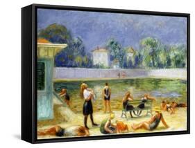 Outdoor Swimming Pool-William James Glackens-Framed Stretched Canvas