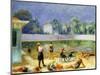 Outdoor Swimming Pool-William James Glackens-Mounted Giclee Print