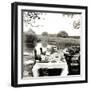 Outdoor Table Setting with Man's Head-Curtis Moffat-Framed Giclee Print