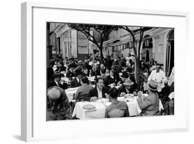 Outdoor Trattoria in Rome, c.1927-Armando Bruni-Framed Giclee Print