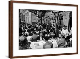 Outdoor Trattoria in Rome, c.1927-Armando Bruni-Framed Giclee Print