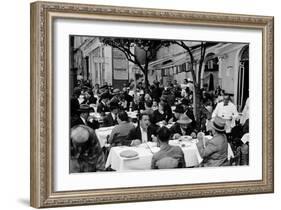 Outdoor Trattoria in Rome, c.1927-Armando Bruni-Framed Giclee Print